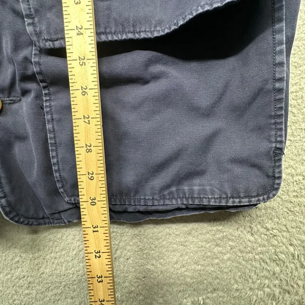Vintage Woodlake Canvas Barn Coat Mens Medium Work Chore Corduroy Navy